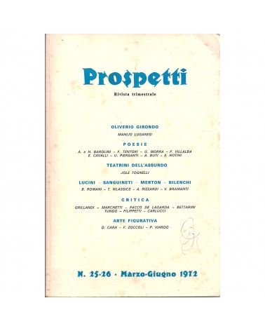 1972: Prospetti